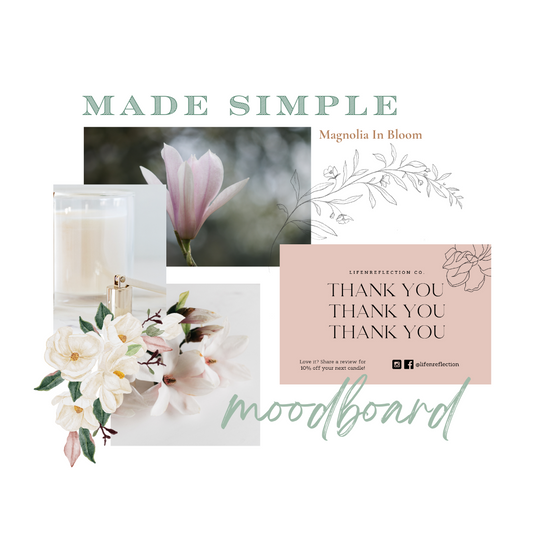 Editable Thank You Card Templates Magnolia In Bloom