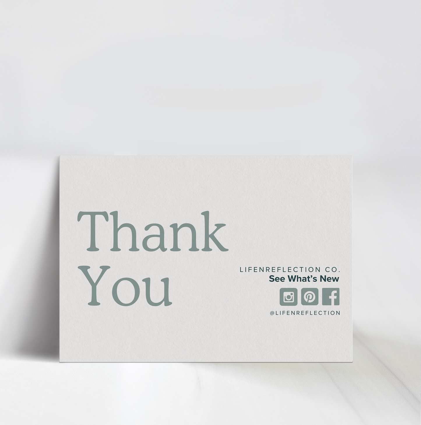 Thank You Card Canva Templates Blue Cypress